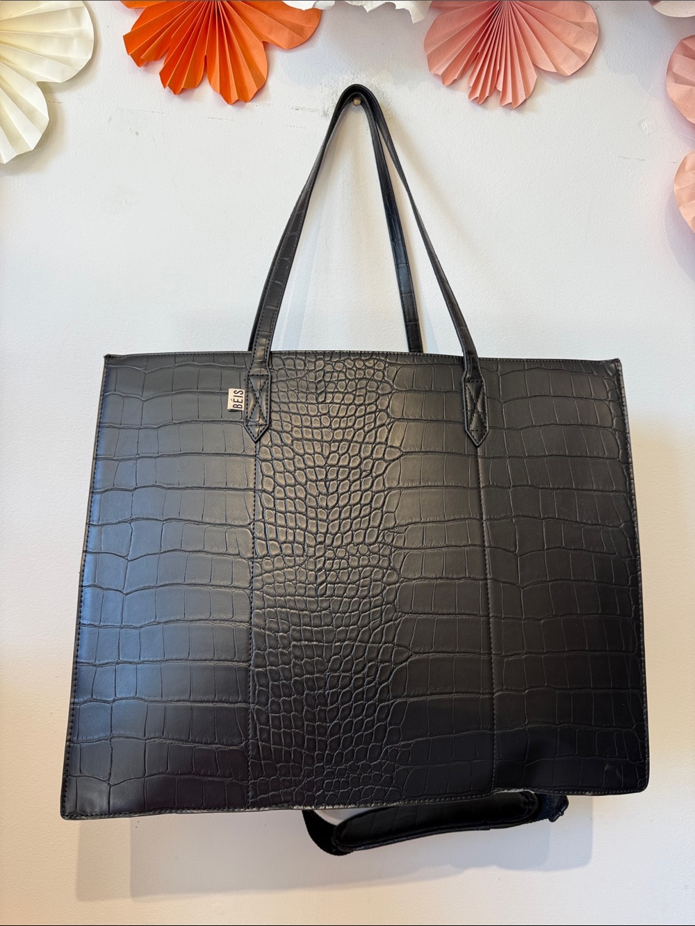 Beis the work tote in black